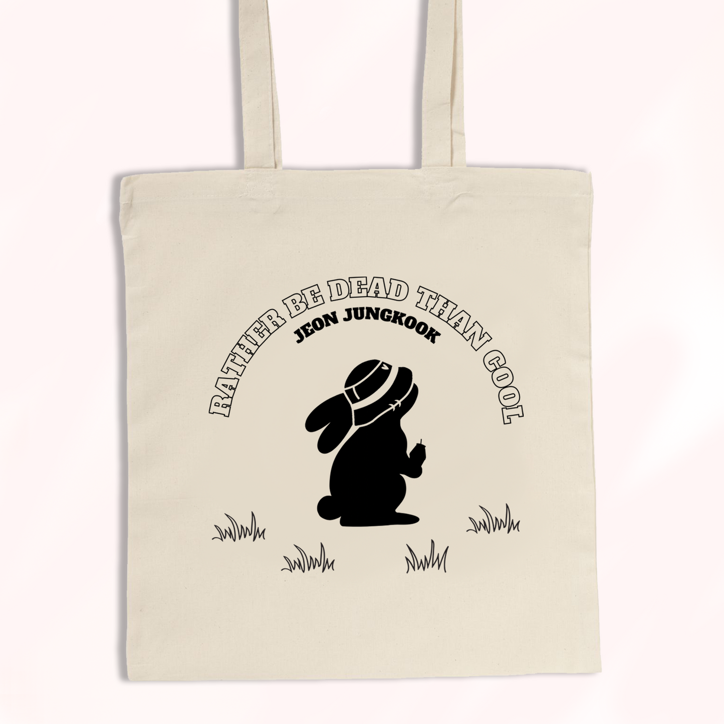 JUNGKOOK BUNNY QUOTE TOTE BAG